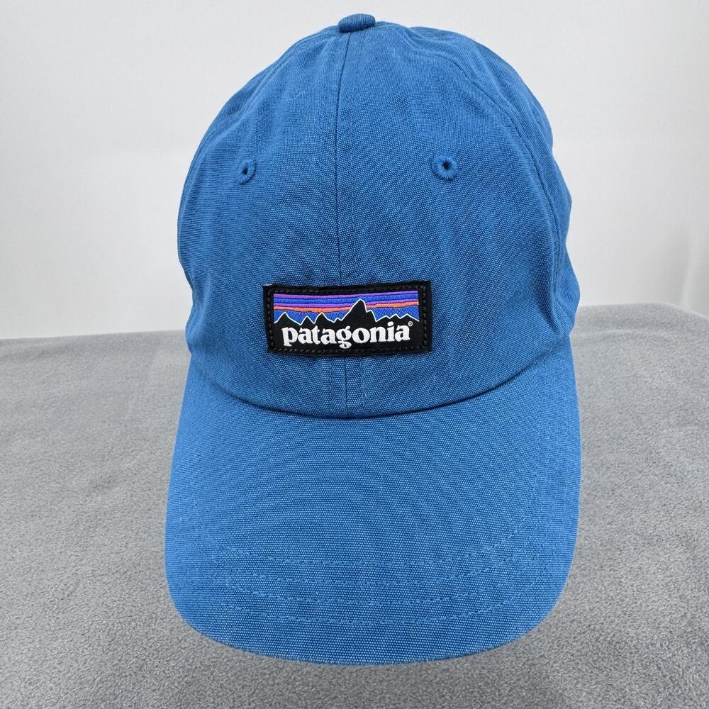 Patagonia P6 Label Trad Cap Blue Organic Cotton Strapback Hat Adult - Picture 11 of 11